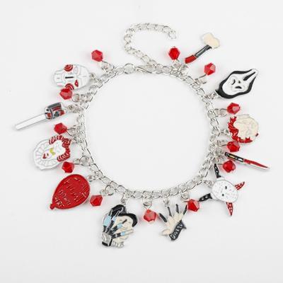 Horror Charms Armband Halloween Figur Anhänger Armreifen Armbänder für Frauen Männer Schmuck Sammlung Geschenk