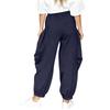Women's Loose-fitting Wide-leg Pants, Casual Loose-fitting Pants, High-elastic Waistband, Long Pants With Pockets