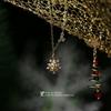 Elegant 18K Gold-Plated S925 Sterling Silver Snowflake Necklace with Zirconia Inlay - Perfect Holiday Gift for Women