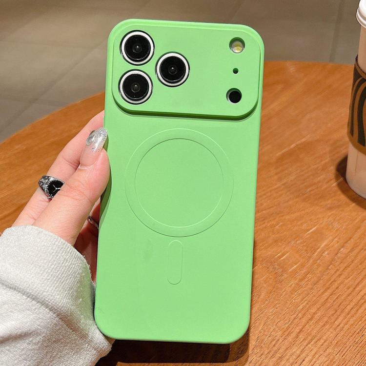 Solid Color Liquid Silicone MagSafe Magnetic Phone Case