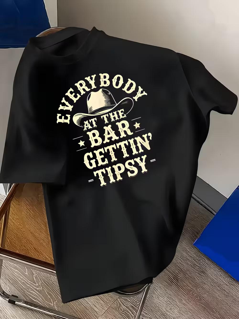 Retro Western Cowboy Print T-Shirt XXXXL