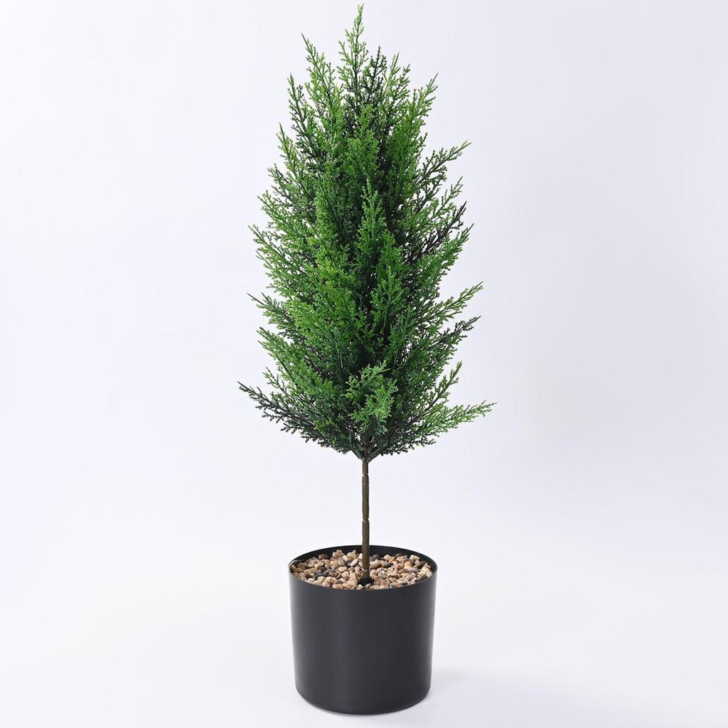 Artificial Cedar Topiary Tree Cypress Shrubs Faux Plants for Indoor Outdoor