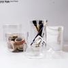 Transparent Glass Jar Candy Jars Cotton Swab Box Storage Tank Storage Jar Glass Box Organizer Decorative Jars Storage Boxes