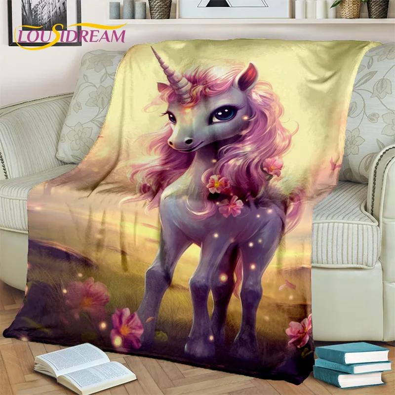 3D Cartoon Cute Unicorn Girl Birthday Gift Blanket,Soft Throw Blanket for Home Bedroom Bed Sofa Picnic Travel Cover Blanket Kids
