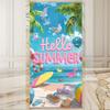 Beach Style Hello Summer Hawaiian Backdrops Cartoon Party Hanging Banner  Summer Celebrations