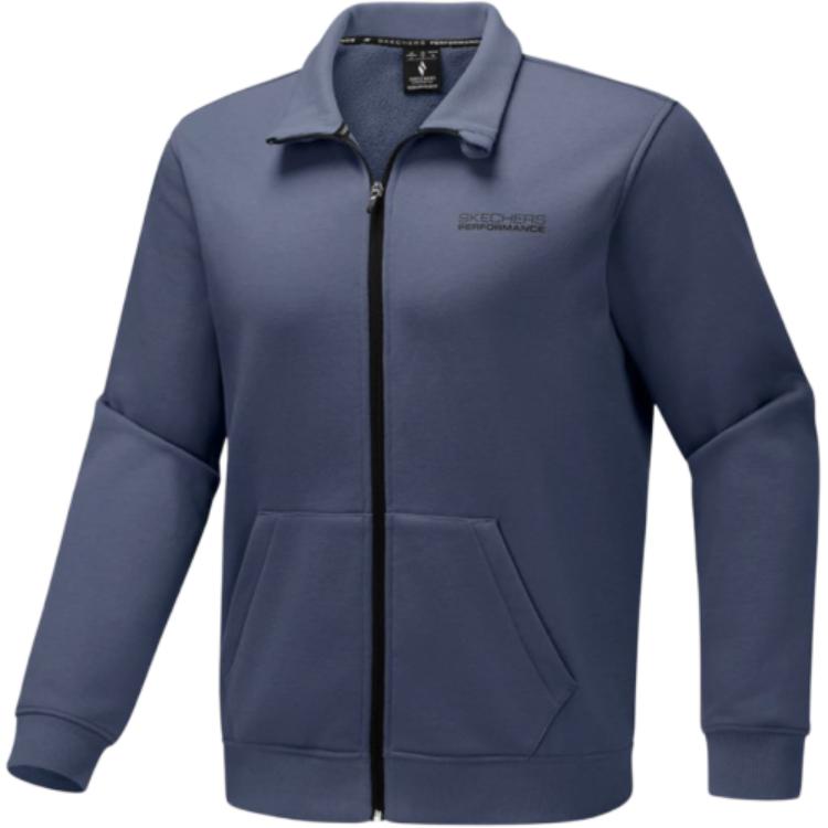 Skechers Basic Sports Series Knitted Zip Collar Long Sleeve Jacket Men jackets P425M131-00W5 S