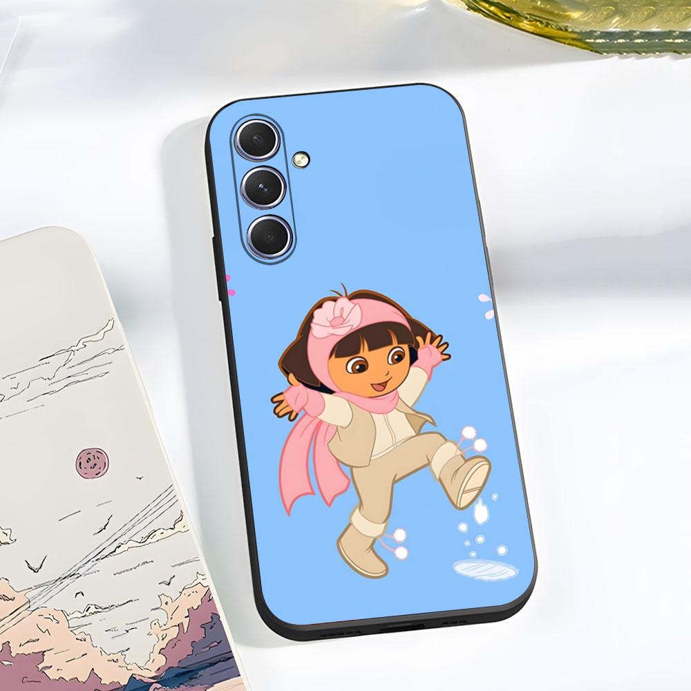 Cute D-Dora Phone Case For Samsung A56 A36 A26 A16 A15 A25 A35 A55 A14 A34 A24 A54 Black Soft Shell