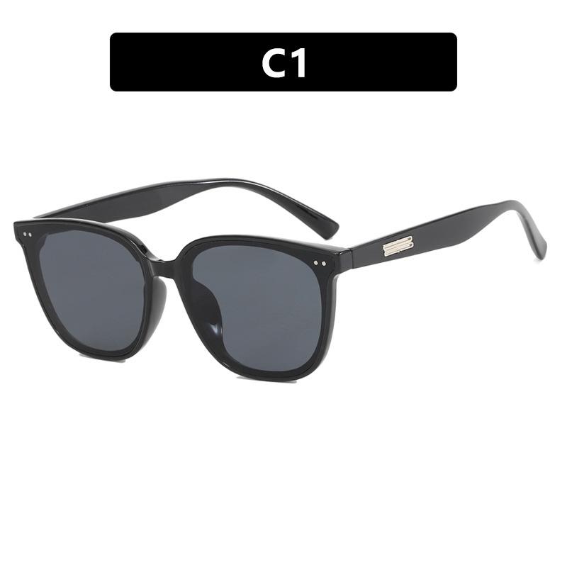 Rice nail square sunglasses women's new sunglasses small face tide UV protection retro photo