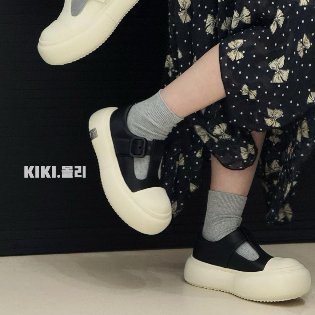 SGIRL TWTW dicksohlige großköpfige Damen 25 vielseitige hohle Ein-Wort-Schnalle Muffin Mary Schuhe Tide