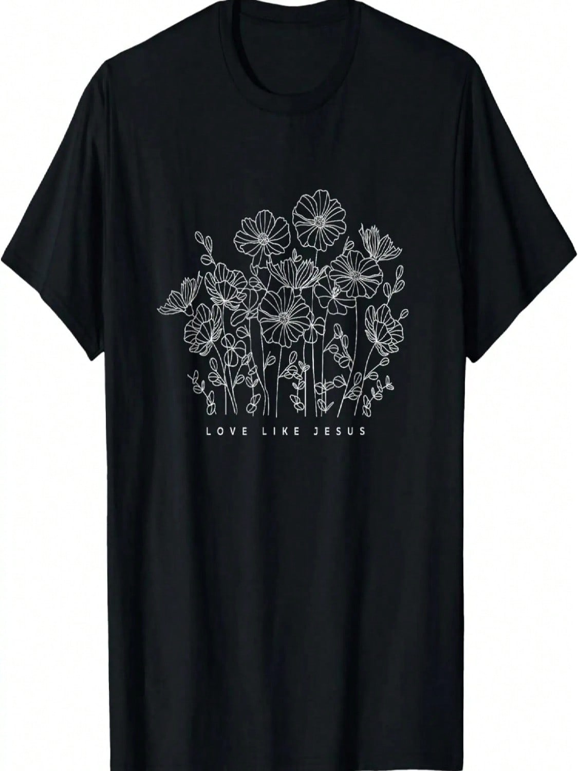 Floral Love Like Jesus With Flowers For Religious S T-Shirt S разноцветный