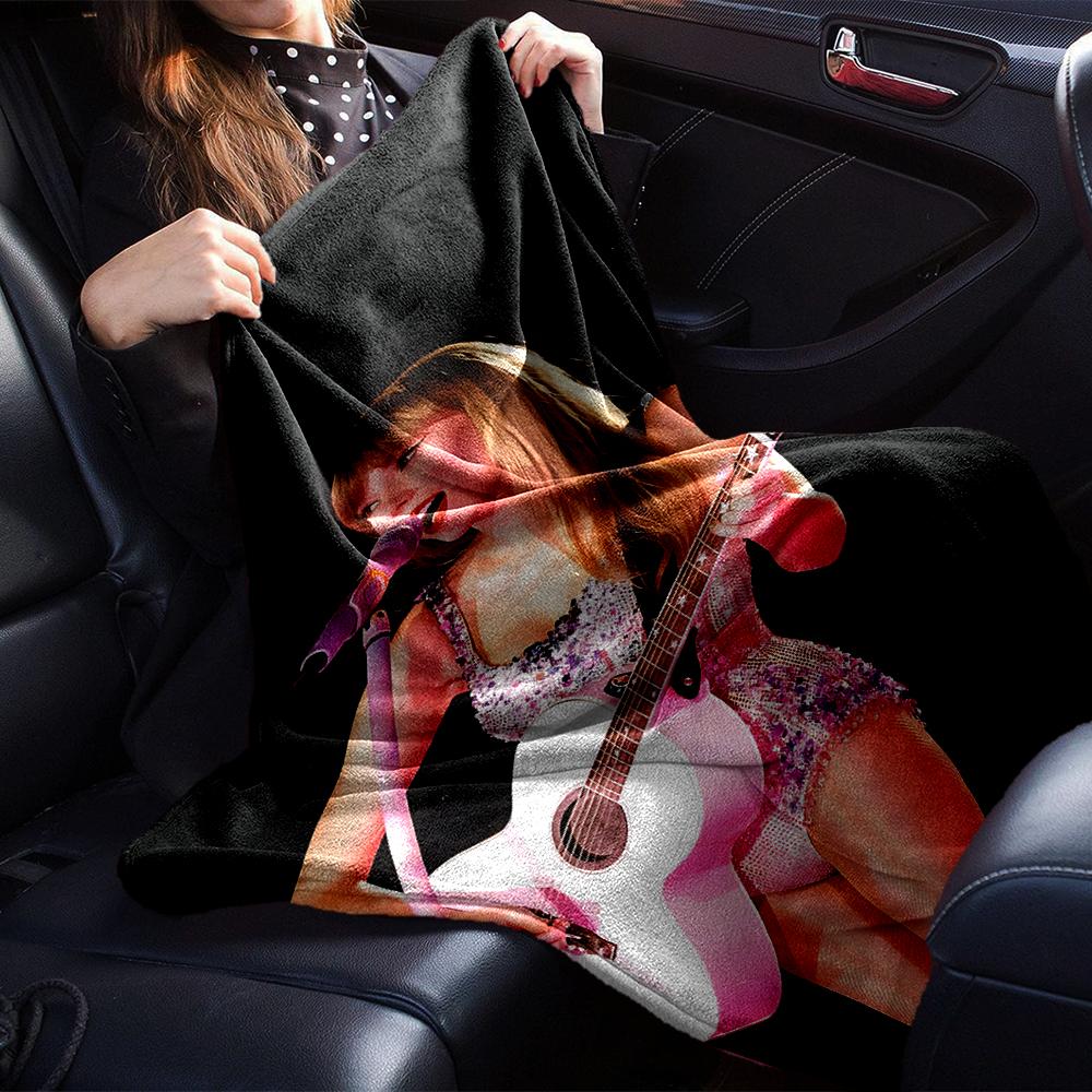 Pink Guitar Performance Blanket Soft Throw Blanket For Home Bedroom Bed Sofa Travel Office Solid Christmas Blanket