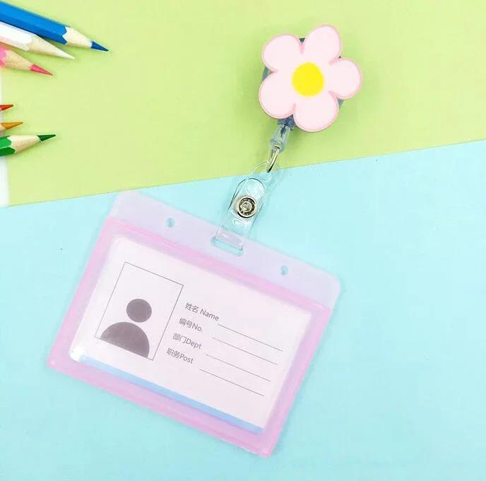 New Nurse Doctor Retractable Badge Reel with Horizontal Style Students ID Business Card Work Card Badge Holder Office Supplies