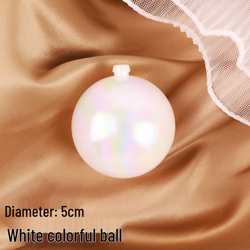 50-Piece Iridescent Wishing Balls: Colorful Transparent Cake Decorations for Birthdays