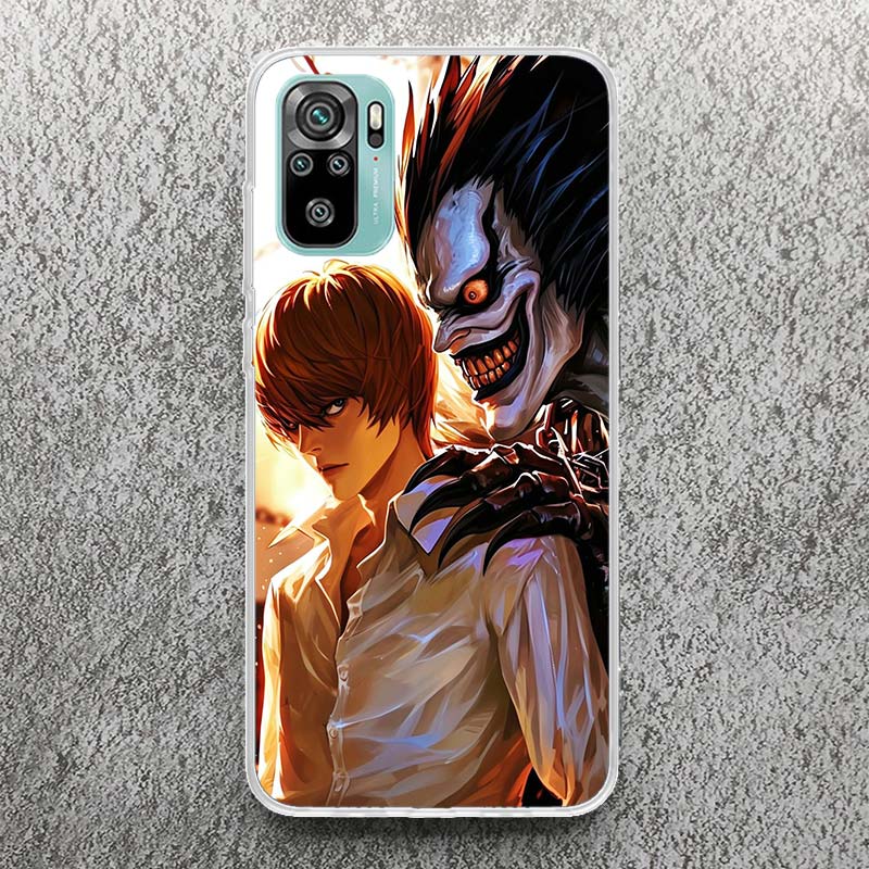 N-Note D-Death Yagami Light Soft Case for Xiaomi Redmi Note 10 9 9S 8 Pro 7 9T 5 Phone Shell Mi 11T 12T 10T 12 11 Lite 6X A3 Cov