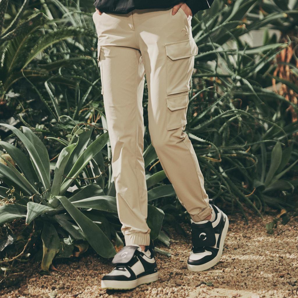 CHALLENGER Lightweight Stretch Cargo Mini Pocket Women'S Jogger Pants Light Beige
