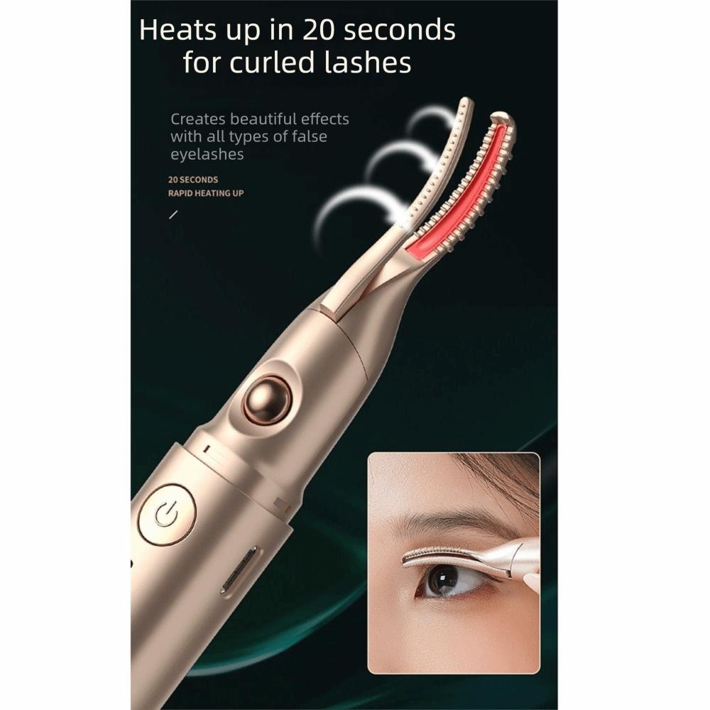 Dual Head Heated Eyelash Curler Two-Gear Temperature Adjustment 2 in1 Eyelash Clip Party