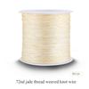 100M x 0.8mm Cordino di Nylon per Nodo Cinese Coda di Topo Macramè Shamballa Filo Stringa Beige