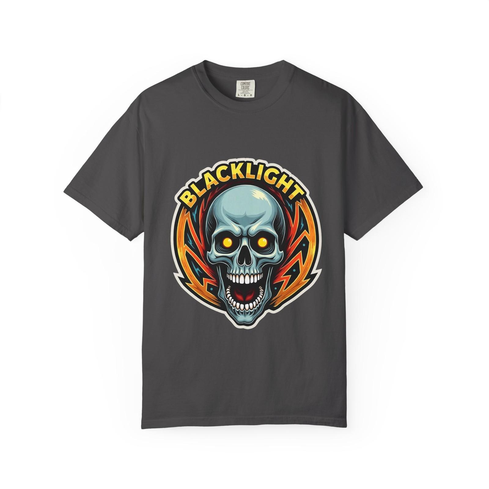 Blacklight Skull T-Shirt Neon Skull Graphic Tee S разноцветный