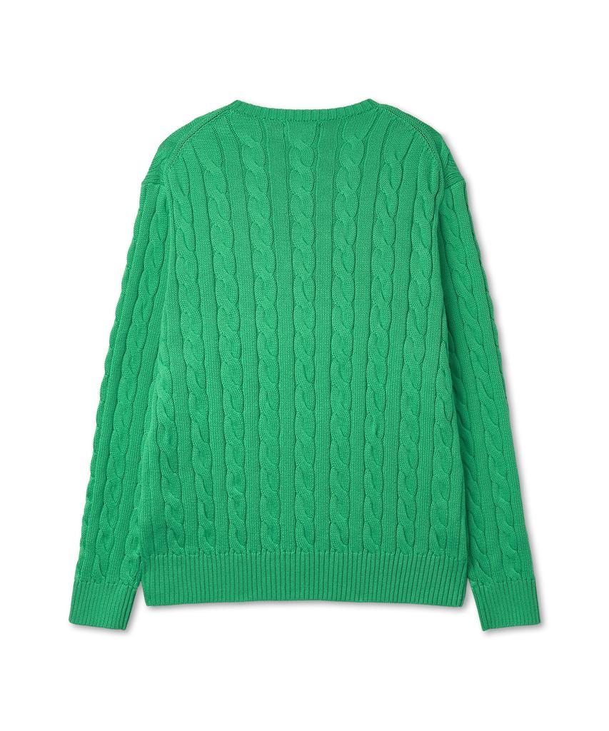 POLO RALPH LAUREN Cable Knit Cotton Sweater - Green