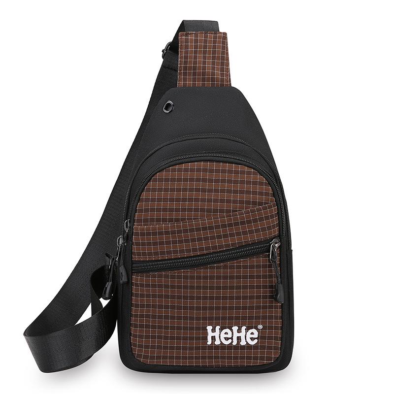 

2025 Unisex Expandable Casual Crossbody Backpack – Fashionable, Practical, Color Blocking Design темно-коричневого кольору