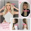 Straight Layered Hair Topper with Bangs Ombre Natural Topper Hairpieces  for Women