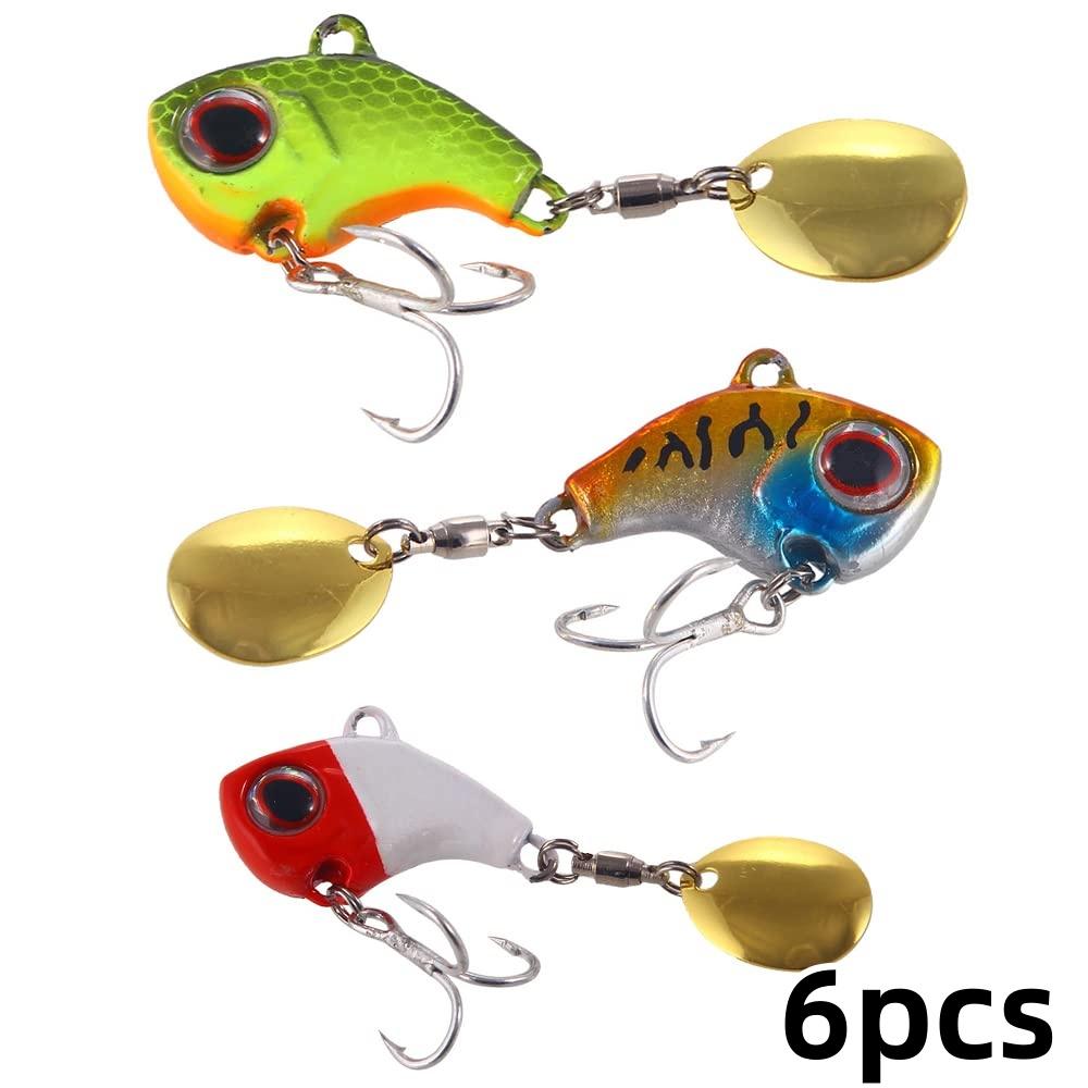 Fishing Lure Wobble Rotating Metal Vibration Bait Spoon Jig Sea Lures Artificial Hard Baits Sequins Tackle