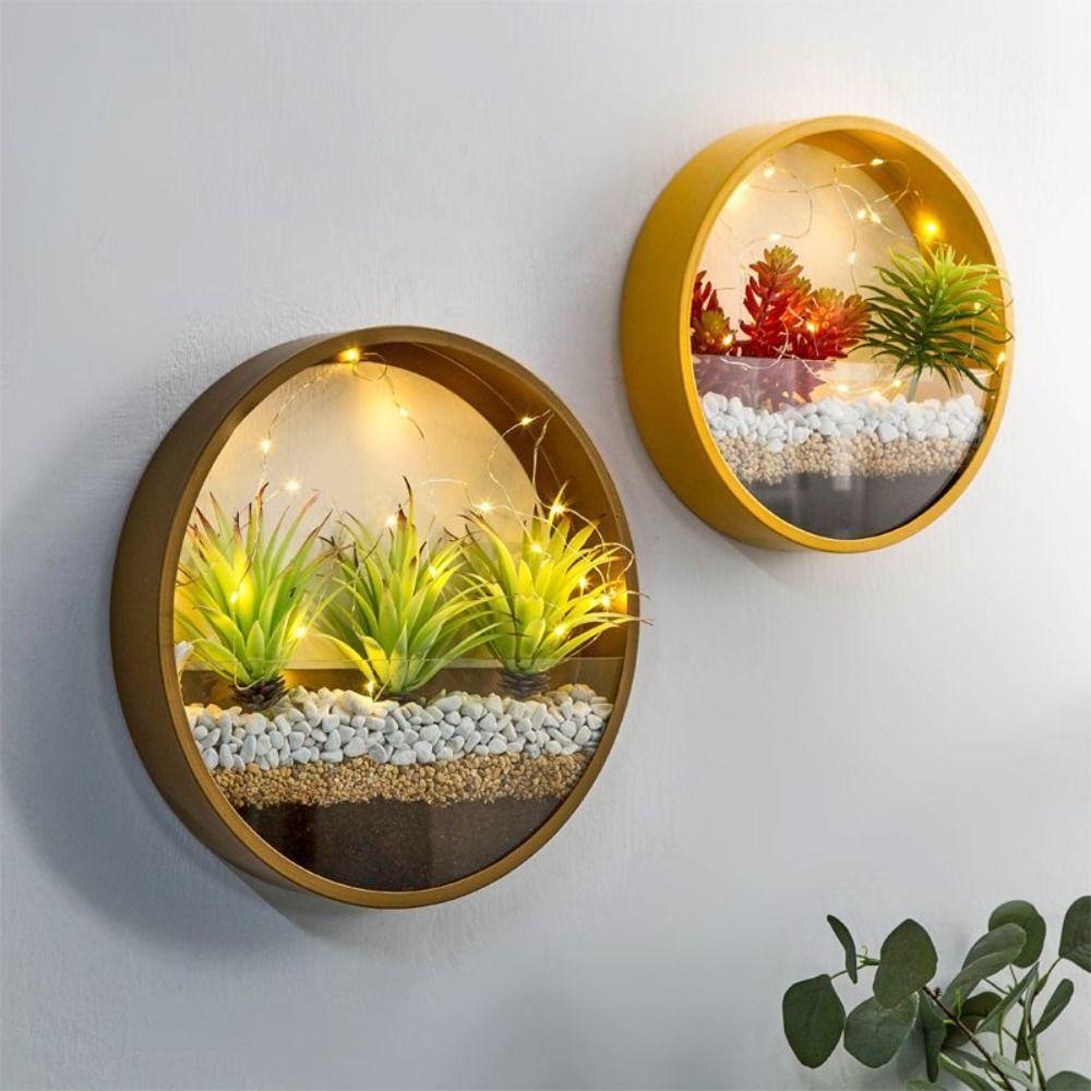 Basket Wall Decoration Wall-mounted Plant Container Flower Pot Ornaments Hydroponic Vase Flowerpot
