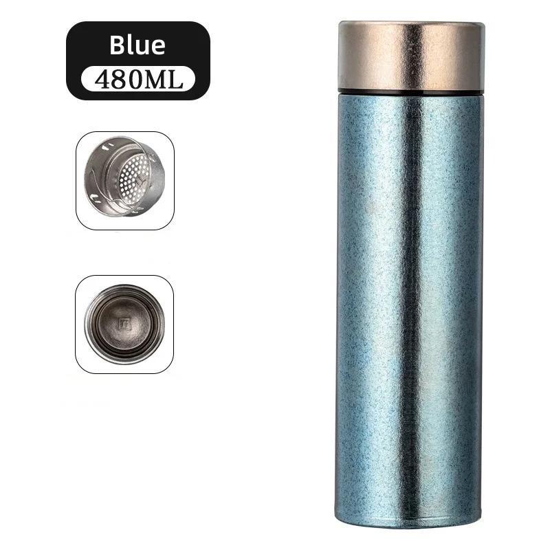 JUSTINLAU Pure Titanium Insulated Cup Portable Tea Cup Water Cup Business Office Cup Titanium Cup Hot and Cold Insulation Bottle