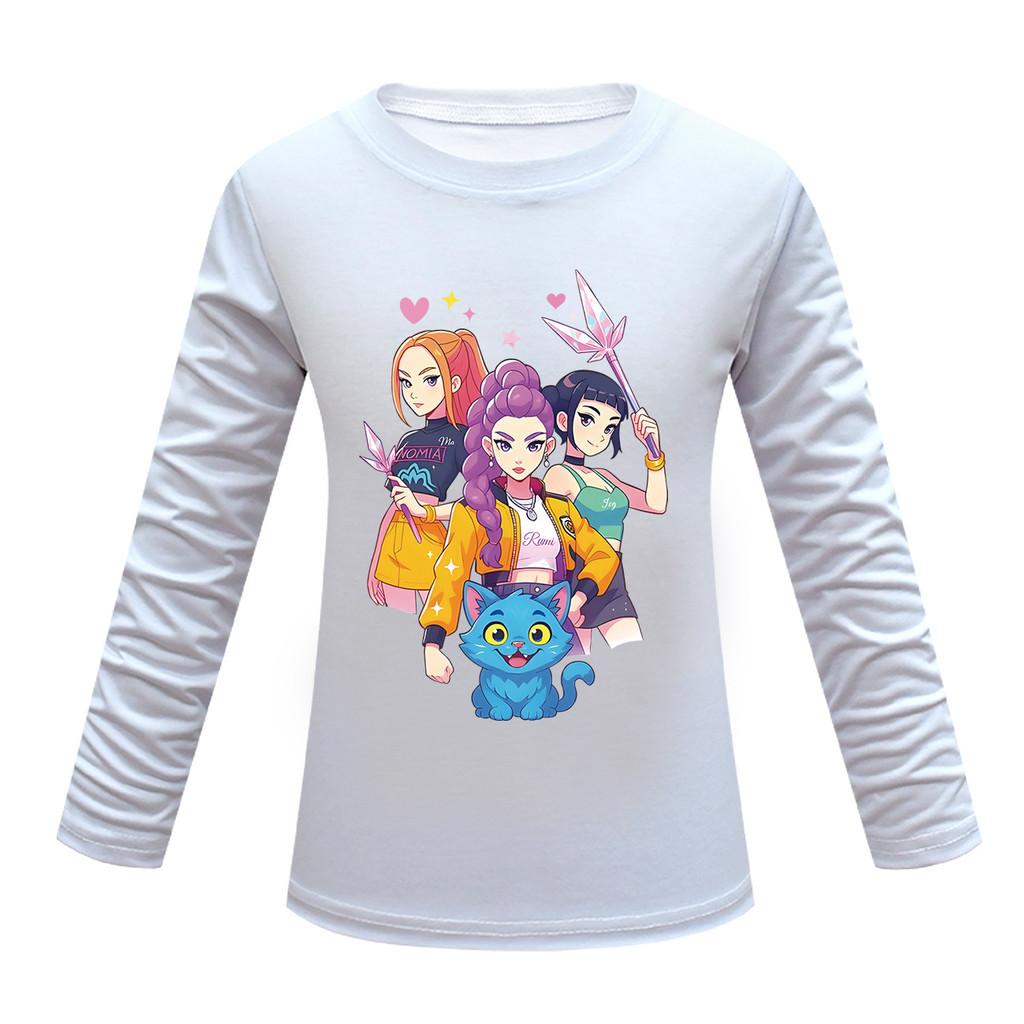 

Kids Girls Anime Cartoon K-POP Rumi Zoey Mira Printed Casual Long Sleeves T-Shirt Top 170cm