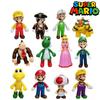 In Stock Super Mario Bros Action Figures Set 5-18 Pcs Collectible Anime Figurines With Movable Joints Kids Party Favors Toys