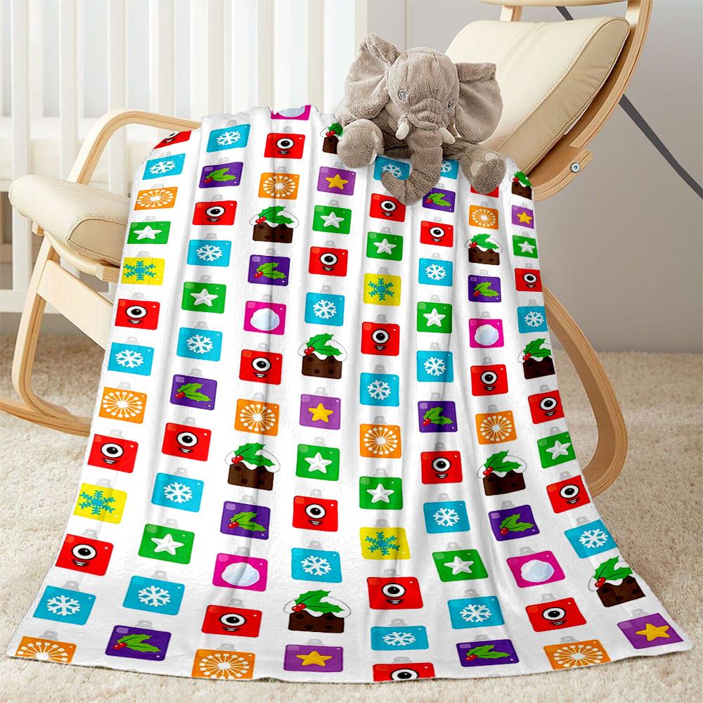 Coperta in Flanella Avventura con Blocchi Numerici - Morbida e Adatta per Divani, Letti, Uffici, Viaggi, Tutte le Stagioni, Ottimo Regalo per Feste e Compleanni.