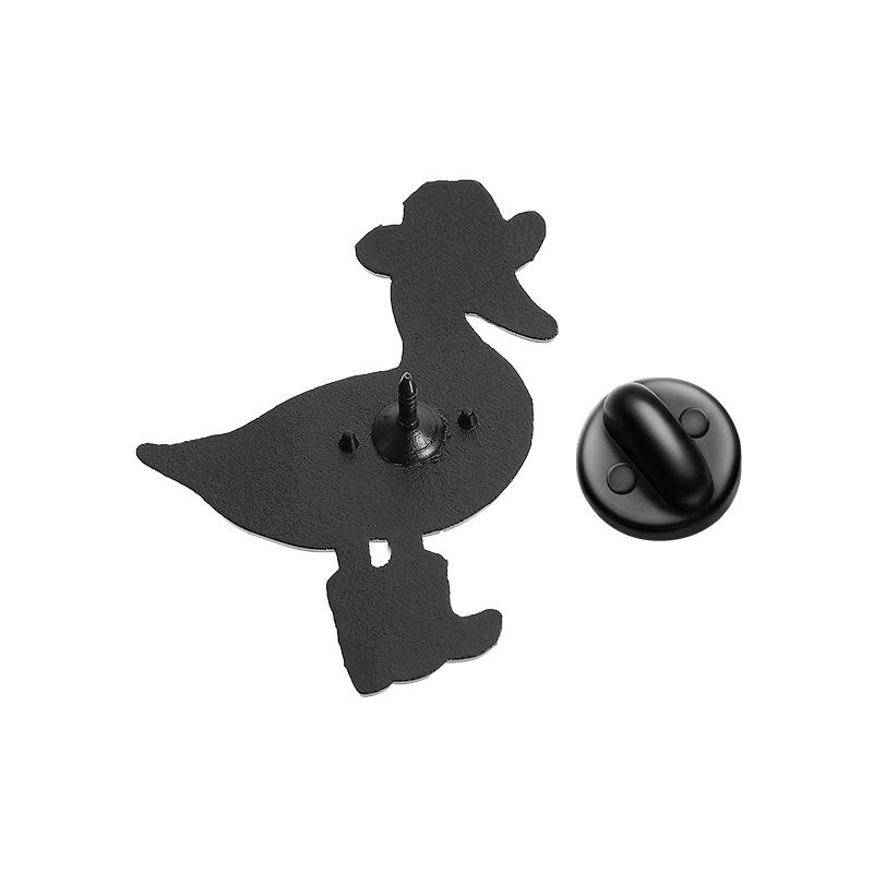 Pink Cow Cowgirl Duck Enamel Pin Western Duck Cowboy Boots Silly Goose Animal Brooch Lapel Badge Funny Jewelry Gift For Friends