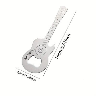 10pcs Guitar Shaped Beer Bottle Openers, Stainless Steel, Creative Design for Home, Restaurant, and Hotel Use, Ideal for Opening Bottles