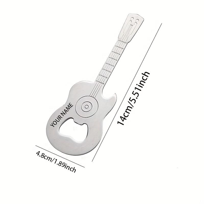 10pcs Guitar Shaped Beer Bottle Openers, Stainless Steel, Creative Design for Home, Restaurant, and Hotel Use, Ideal for Opening Bottles