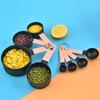 4Pcs Measuring Spoon Clear Scale Ring Buckle Comfortable Grip Plastic Food Measuring Scoop Set Kitchen Gadget Home Supplies
