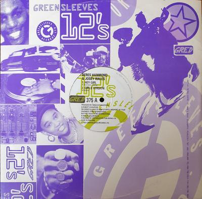 12-Zoll Schallplatte BERES HAMMOND & JOSEY WALES - Hey Girl GRED375 Greensleeves Re 1993 UK Reggae, Ska & Dub Gebraucht