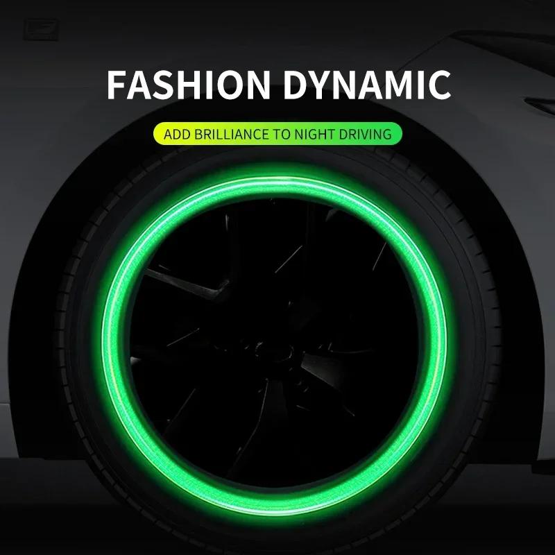 4Pcs Fluorescent Green Car Wheel Tire Valves Caps Luminous Valve Dust Covers For Honda Civic Accord CRV Fit Jazz CBR Cb500x ZOPJT1