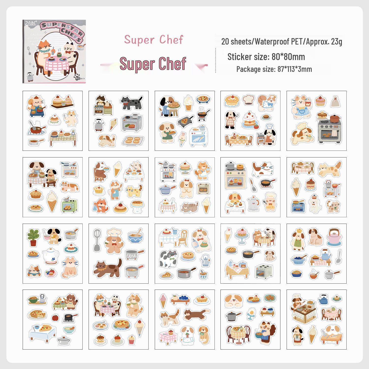 Yue Zhen Vitality Series Sticker Book: Cute Cartoon DIY Journal Decor