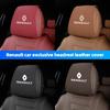 2026 Hot For Renault Interior Stickers For Renault Clio Koleos Megane Espace QM6 Kadjar Captur Scenic ZOE 2Pcs Quality Leather C Z111