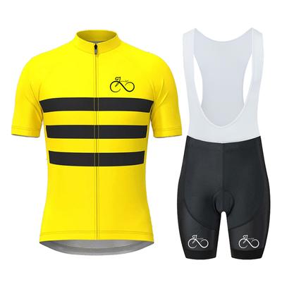 Zestawy koszulek rowerowych w paski męskie odzież rowerowa lato krótki rękaw MTB rower kombinezon wyścigi szosowe rower oddychająca odzież do jazdy
