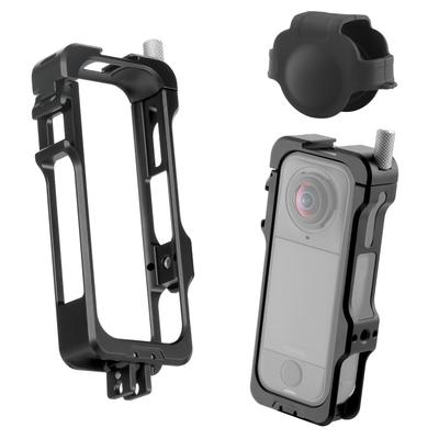 Selens Insta360 X4 Aluminiowa Obudowa Ochronna do Kamery Panoramicznej z Rozszerzeniem Powietrznym, z Ramką Montażową i Śrubową Osłoną Obiektywu, Odporna na Wstrząsy, Kompatybilna z