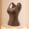 Thermal Tank Top for Women Fleece Lined Sleeveless Underwear Top with Built In Bra High Stretch Camisole Undershirt Soft Warm Base Layer