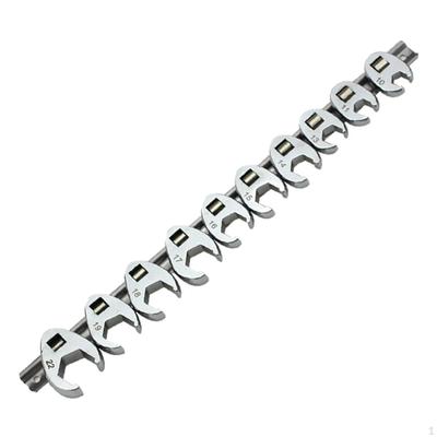 10x 3/8" Drive Crowfoot Wrench Set,Steel, Machine Tools, Open End Sturdy Metric Crows Foot
