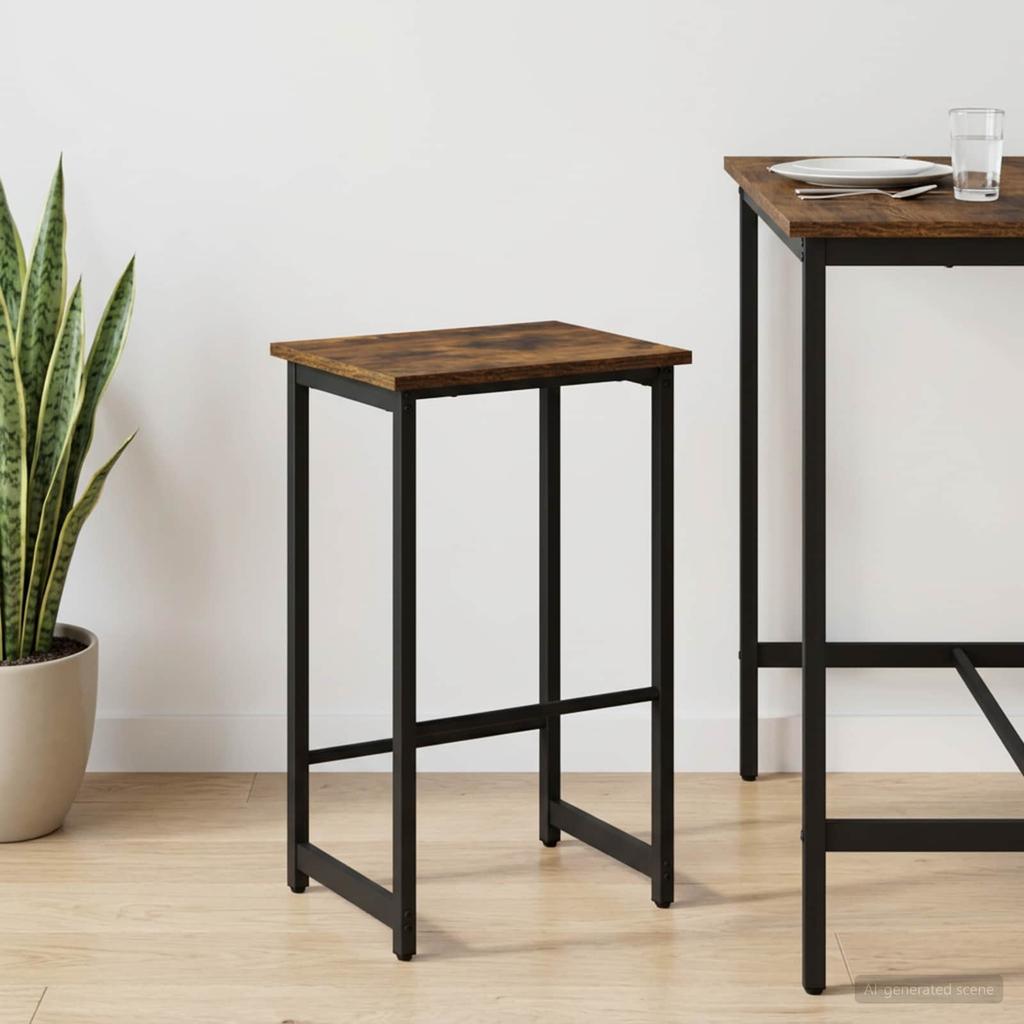 Bar Stool Smoked Oak 40 X 32 X 64 Cm Engineered Wood