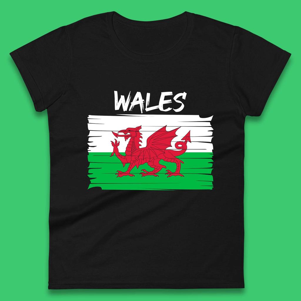 Welsh Dragon Flag Of Wales Saint Welsh Sant Dewi St. David's Day Dragon Flag Womens Tee T Shirt Mens Tops Unisex Top
