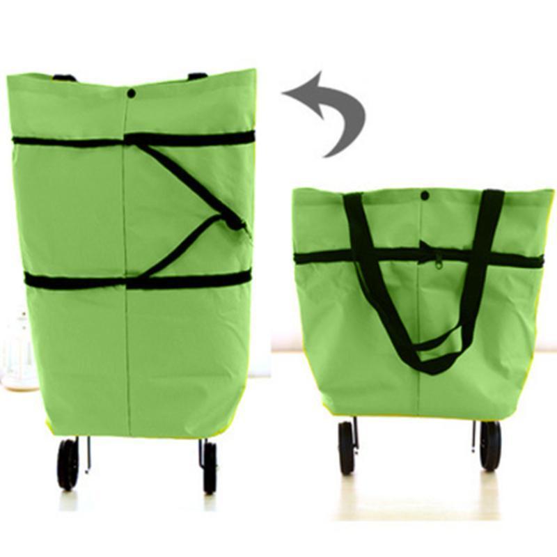 Rollende bagage Lichtgewicht draagbare opvouwbare boodschappentrolley kar handtas wiel