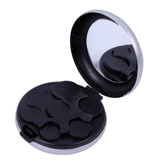 Coin Organizer with 7 Slots Large Capacity Built-in Mirror Compact Design Portable Travel Yen Coin Organizer Dispenser