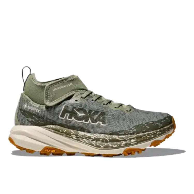 HOKA Speedgoat 6 Mid GORE-TEX Sea Moss Men Sneakers Green Oat-Milk 1155152-SMLK