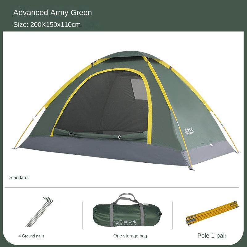 Utendørstelt 2-3-4 personer enkelt dobbelt tykt regntett håndtilpasset utendørs camping Ultra-lett myggsikker