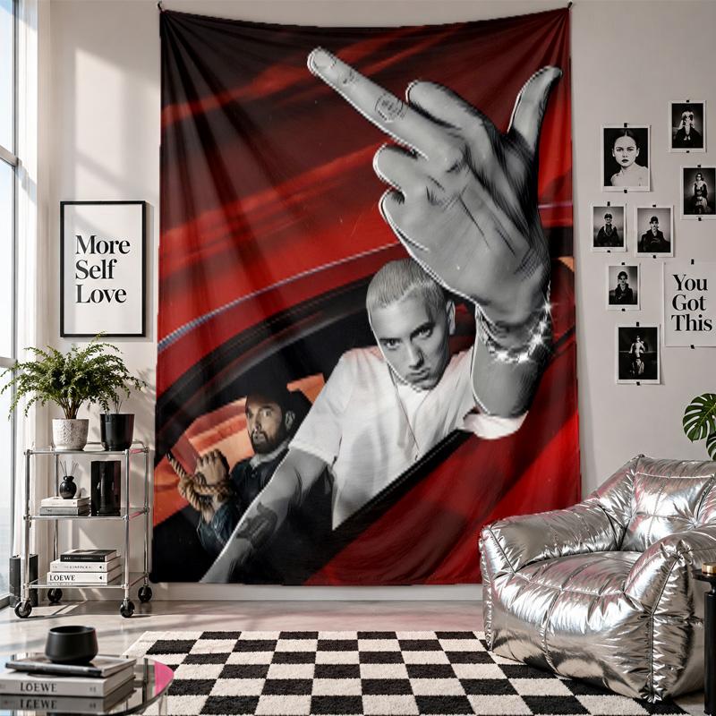 Wall TapestryEminem Art Hanging Cloth Decorative Background Cover for Room Decoration
